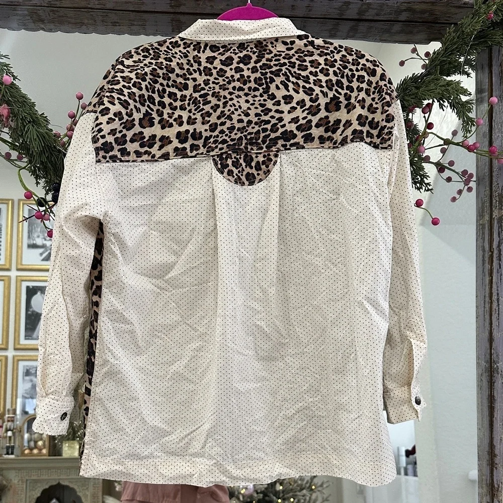 Free People Leopard Print Button Down Western Style Shirt - Picture 8 of 9